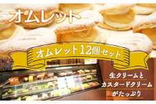 T002 オムレット12個セット 生クリーム カスタード たっぷり
