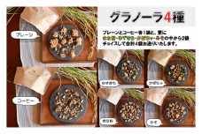 日置ノ発酵グラノーラ4種セット【グラノーラ 長門市 詰め合わせ 4種 ぐらのーら プレーン 珈琲 米粉 野菜 果物 健康 朝ごはん 詰合せ セット お取り寄せ 山口県 シリアル 軽食 おやつ 保存料不使用】