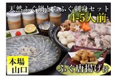 天然ふぐ鍋・とらふぐ刺身セット 4-5人前 ふぐ唐揚げ付き（冷凍）【ふぐ刺身 ふぐ ふぐ鍋 セット ふぐ唐揚げ 刺身 フグ 唐揚げ ふぐ刺し 】