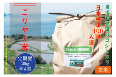 【予約受付】 令和7年度産 ごりやく米 東後畑棚田こしひかり 玄米 10kg 定期便 年6回 隔月配送 棚田米 長門市 コシヒカリ こしひかり 発送9月下旬から