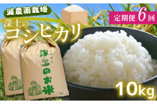 定期便6回 深土の特別米コシヒカリ 10kg×6(2ヶ月毎×6回) ｜ 有機肥料 減農薬 コシヒカリ 米 精米 美祢市 美祢 秋吉台 山口県 定期便
