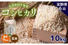 【定期便6回】農薬9割減・化学肥料不使用 コシヒカリ(玄米) 10kg×6(1ヵ月毎×6回) 令和6年産 米 (2025年3月以降の発送予定)｜ 有機農産物認証推進協会認定 精米 お米 米 こしひかり 農薬減 美祢市 山口県 秋芳 カルスト台地 湧き水 ミネラル 結び家 くらとも
