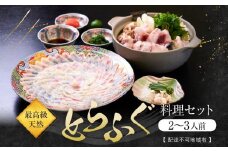 ★最高級天然とらふぐ料理セット(2～3人前)【配達不可地域有】
