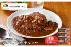 鹿野ファーム 厚切りステーキカレー 3個セット