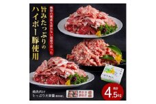 山口県産豚肉盛り合わせ4.5kg│携帯の電波も届かない環境で育った旨みたっぷりのハイポー豚