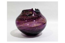 【ギフト用】花器「夜天」＜ガラス作家 橋本倫礼＞ F6L-069