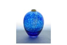 ＜ガラス作家 西川 慎＞花入れ「宙-Sora-」 吹きガラス 硝子 ガラス 花器 花瓶 西川慎 贈り物 ギフト F6L-108