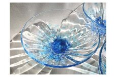 ＜ガラス作家 池本美和＞器「水の瞬き」 吹きガラス 硝子 ガラス 皿 フルーツ皿 池本美和 贈り物 ギフト F6L-446