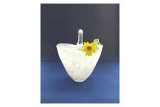 ＜ガラス作家 池本美和＞流線バスケット 硝子 ガラス 花入れ 花器 花瓶 池本美和 贈り物 ギフト F6L-462