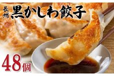 長州黒かしわ餃子 48個入り 手作り 生餃子 餃子 国産野菜  冷凍 化学調味料不使用 化学調味料無添加 らいちの餃子 黒かしわ 長州黒かしわ F6L-951