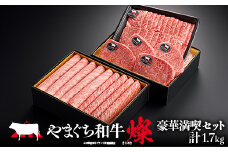 やまぐち和牛燦 豪華満喫セット(ももスライス400g、肩ローススライス400g、うで焼肉400g、希少部位ステーキ500g）肉 牛肉 和牛 黒毛和牛 やまぐち和牛燦 すき焼き もも 肩ロース うで ロース  スライス ステーキ F6L-969