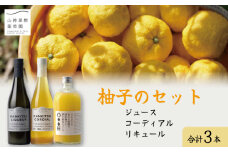 ゆず リキュール コーディアル ジュース 3本 セット 【 柚子 ドリンク カクテル カシス 酒 シロップ 紅茶 炭酸水 果物 果実 茶 和 柑橘 高級 詰め合わせ 飲み比べ ほろよい ギフト お歳暮 ふるさと 100 ビタミン 年 日 徳島 柚子のリキュールとコーディアル ジュースのセット 】