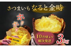 【 予約受付中・2025年10月頃より順次発送 】なると金時 3kg さつまいも 鳴門金時 熟成 国産 スイーツ 焼いも 干し芋 ギフト 贈り物 お土産 サツマイモ