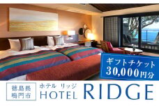 ギフトチケット3万円分 （ ホテルリッジ ） オーシャンビュー 人気 予約 徳島 鳴門 旅行 宿泊 おすすめ ギフト券 チケット ホテル