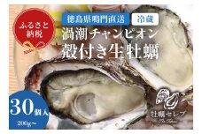 【予約受付中・2025年9月中旬頃より順次発送】【牡蠣セレブ】渦潮チャンピオン 200g～×30個    生食  カキ 殻付き 生牡蠣 かき 鳴門  かき ブランド牡蠣 海鮮 魚介 貝類 焼き牡蠣 蒸し焼き カキフライ アヒージョ 牡蠣ご飯 