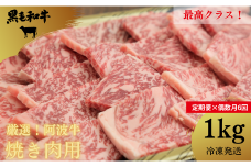 <2024年9月末受付終了>【定期便 偶数月6回】焼肉 計 6kg 1kg×6回 冷凍 徳島県 国産 黒毛和牛 阿波牛 ロース モモ バラ 焼肉 BBQ バーベキュー  ※配達指定不可
