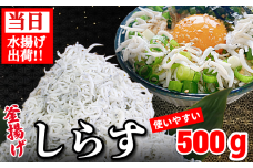 しらす 釜揚げ 500g ちりめんじゃこ じゃこ しらす ちりめん 小魚 魚 海鮮 魚介類 魚貝 シーフード いわし 鰯 おかず おつまみ 惣菜 弁当 ご飯 のお供 ごはん 酒の肴 のお供 小分け 冷蔵 新鮮 海鮮 お取り寄せ グルメ ギフト プレゼント 贈答 人気 おすすめ 徳島県 小松島市 和田島産