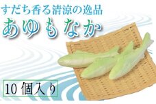 もなか 10個 あゆもなか すだち モナカ 最中 すだちあん すだち餡 和菓子 銘菓 お菓子 ギフト プレゼント お茶請け 鮎 あんこ 餡  柑橘 お中元 焼き菓子 贈答 常温 徳島県 小松島市