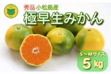 【2025年9月20日以降発送】 みかん 秀品 極早生みかん 5kg 蜜柑 ミカン 柑橘 旬 フルーツ 果実 ジュース 小松島市 甘い ジューシー デザート 産地直送