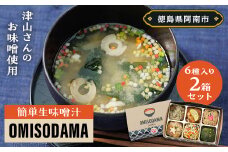 簡単生味噌汁「OMISODAMA」 2箱セット(1箱6個入り)【1234764】