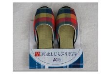 スリッパ 【夏用Mサイズ】阿波しじらスリッパ（市松柄） 阿波しじら 夏用 選べるサイズ 柄 4柄 ルームシューズ 部屋履き オフィス トイレ 雑貨 日用 リビング キッチン インテリア 伝統産業 特産品 雑貨 ギフト プレゼント 贈答 送料無料 徳島県 吉野川市