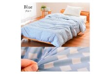 再生羽毛使用ダウンケット（ブルー）