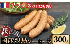 訳あり 国産鶏 ソーセージ 300g 親鳥 極太 ウインナー 鶏肉 肉 フレンチ ビール ワイン お酒 おつまみ バーベキュー 焼肉 BBQ パーティー クリスマス 徳島県 吉野川市