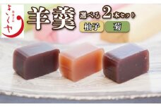 和菓子 羊羹 柚子羊羹 菊羊羹 ようかん 2本 セット 詰合せ あんこ 餡子 こしあん お菓子 デザート スイーツ 小豆 茶菓子 お茶請け ギフト 贈答 徳島県 吉野川市