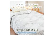 羽毛ふとん 羽毛 掛け布団 色(グレー) ダウン90% 0.25kg入り エコテックス認証 羽毛肌掛け布団 シングルロング 夏掛け布団 布団カバー 布団干し 羽毛布団