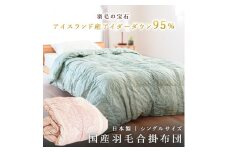 掛け布団 色（ピンク） アイダーダウン95% 0.5kg入り 羽毛合掛け布団 シングルロング 夏掛け布団 布団カバー 布団干し 羽毛布団