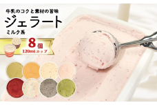 ジェラート  詰め合わせ 120ml 選べる 個数 8個 ミルク系のみ  冷凍 フルーツ ギフト プレゼント 贈答 お取り寄せ グルメ 季節限定 冷凍 徳島県 吉野川市 株式会社マイスター社