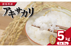 【先行予約】令和7年産 米 玄米 5kg （ 5kg × 1袋 ）アキサカリ 令和7年度産 1袋5kg 小分け  お米 こめ コメ ごはん ご飯 白飯 ゴハン あきさかり おにぎり お弁当 健康 栄養 徳島県 吉野川市