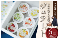 ジェラート マスカルポーネ 6種類 詰め合わせ 90ml 6個入り 食品添加物不使用 乳化剤不使用 フレーバー ストロベリー リンゴンベリー オレンジ やまもも レモン プラム アイス クリーム 川島ジェラート 葛 濃厚 冷たい 冷凍 徳島県 吉野川市
