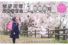 【 返礼品なし 1,000円  】 徳島県 吉野川市 への 寄附 応援寄附金
