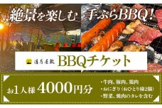 BBQチケット お1人様4000円分 お手軽プラン 《30日以内に出荷予定(土日祝除く)》株式会社清月屋敷  手ぶら バーベキュー チケット 4000円 自然 絶景 送料無料 徳島県 美馬市 st-p