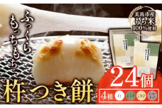 ＜ 先行予約 ＞ 杵つき餅　(白・よもぎ・こきび・たかきび) 4種類 24個 アグリサポート美馬《12月上旬‐12月末頃出荷》 もち米 餅 もち 送料無料 徳島県 美馬市