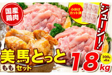 鶏肉 小分け もも肉 セット 約1.8kg 美馬とっと《30日以内に出荷予定(土日祝除く)》大容量 家族用 ファミリーパック 肉 鶏 とりにく 若鶏 からあげ 送料無料 冷凍 胸肉 モモ肉 もも まるほ食品 徳島 st-p