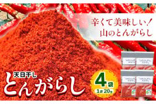 とんがらし 4袋 約20g×4袋 西村農園《30日以内に出荷予定(土日祝除く)》徳島県 美馬市 青果物 野菜 唐辛子 とうがらし