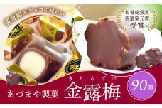 和菓子 黄身餡子 チョコレート 金露梅 90個 あづまや製菓有限会社 《30日以内に出荷予定(土日祝除く)》 徳島県 美馬市 阿波 郷土銘菓 自家製黄身餡 チョコ 名誉総裁賞 茶道家元賞 贈り物 お茶請け