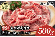 大川原高原牛 特選ロースしゃぶしゃぶ 500g 肉の藤原《30日以内に出荷予定(土日祝除く)》和牛 希少 佐那河内 さなごうち 大川原高原 牛肉 鍋  特選 ロース 贅沢  冷しゃぶ サラダ 牛丼 弁当 レシピ 冷凍 ギフト 贈答