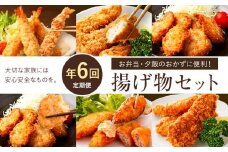 【年6回定期便】お弁当・夕飯のおかずに便利！揚げ物セット 阿波鳴食品株式会社 【配送不可地域あり】※離島 《お申込み月の翌月から出荷開始》徳島県 佐那河内村 さなごうち 弁当 おかず 贈答 ギフト 魚介 揚げ物 フライ 限定 贅沢 お中元 お歳暮 イベント