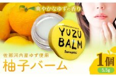 佐那河内産ゆず使用 柚子バーム 5.5g×1個 手のひらサイズ さくらサービス株式会社 《30日以内に出荷予定(土日祝除く)》| 徳島県 佐那河内村 st-p