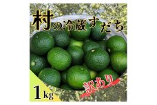 ＜先行予約＞ 村の『訳あり』冷蔵すだち 1kg 《10月中旬-12月末頃出荷予定》【配送不可地域あり】※離島 | スダチ 柑橘 佐那河内 さなごうち 徳島 とくしま 果汁 1キロ 訳あり 訳アリ 不揃い