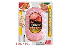 011-006 ソーセージステーキ ジューシーステーキ 110g x 10パック 計1100g｜食品 ソーセージ スライスソーセージ 肉 鶏肉 豚肉 タンパク質 国内製造 徳島 四国 納税 返礼品 日本ハム ギフト お取り寄せグルメ お手軽 おつまみ おかず 献立名人 送料無料