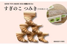 025-003　グッド・トイ2024受賞｜木のおもちゃ「すぎのこつみき」100本入り