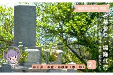 050-019 お墓参り代行（お墓掃除・除草・献花などを年2回 [お彼岸 春・秋]／徳島県石井町）