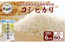 【定期便6回】那賀町のお米 コシヒカリ10kg［徳島 那賀 国産 お米 こめ おこめ 米 10kg 10キロ 精米 ご飯 ごはん 白米 はくまい 白ごはん 白ご飯 和食 おにぎり お弁当 こしひかり コシヒカリ 父の日 お中元 お歳暮 ギフト プレゼント 送料無料］【YS-16】