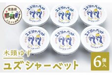木頭ゆず ユズシャーベット 6個入り ゆず 柚子 ユズ 木頭ゆず 木頭柚子 木頭ユズ シャーベット アイス デザート 果汁 ゆず果汁 おやつ OM-67