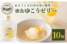 徳島ゆこうゼリー１０個［徳島 那賀  ゆず 柚子 ユズ ゆこう ゆず ダイダイ 果実 果汁 ゆこう果汁 酸味 ゆこうゼリー ゼリー フルーツゼリー ゼリーセット セット パック おやつ デザート 食べやすい お試し 飲むタイプ 洋菓子 母の日 父の日 敬老の日 お中元 お歳暮 おしゃれ プレゼント 贈物 ギフト］【YA-34】