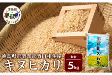 那賀町相生産キヌヒカリ玄米5kg［徳島 那賀 国産 徳島県産 こめ おこめ 米 お米 ごはん ご飯 げんまい 玄米 キヌヒカリ 5kg 和食 おにぎり お弁当 食べて応援 ギフト プレゼント 母の日 父の日］【YS-5-2】